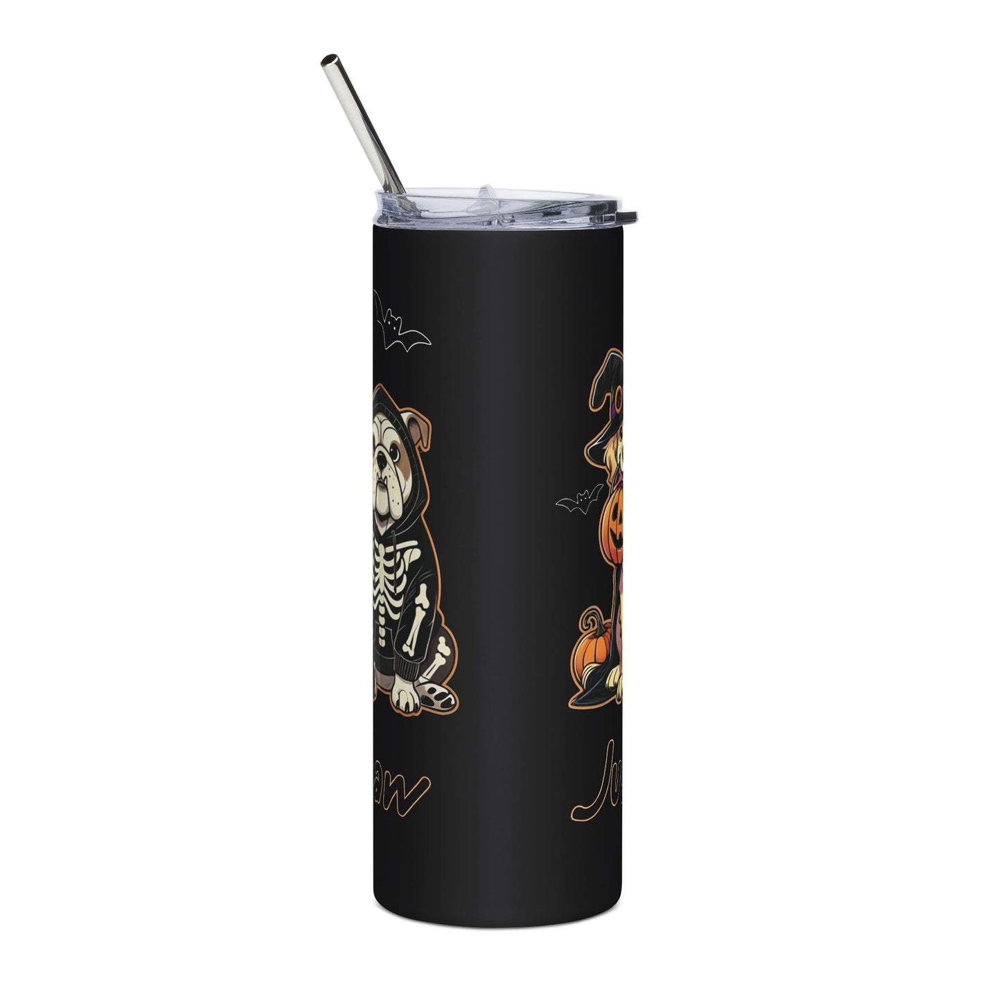 Just a Spooky Paw – Halloween Dog Tumbler 20oz | Cozy Fall Gift for Pet Lovers