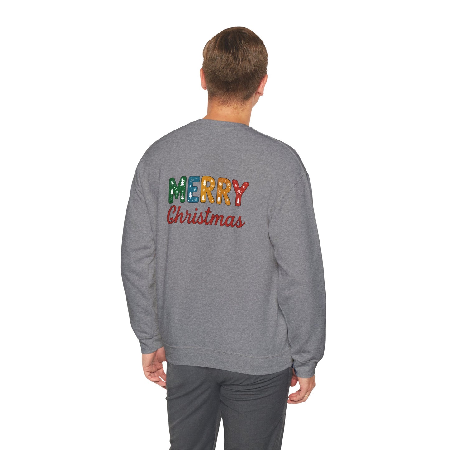 Merry Christmas Sweatshirt – Unisex Heavy Blend Crewneck | Double-Sided Print Festive Holiday Gift