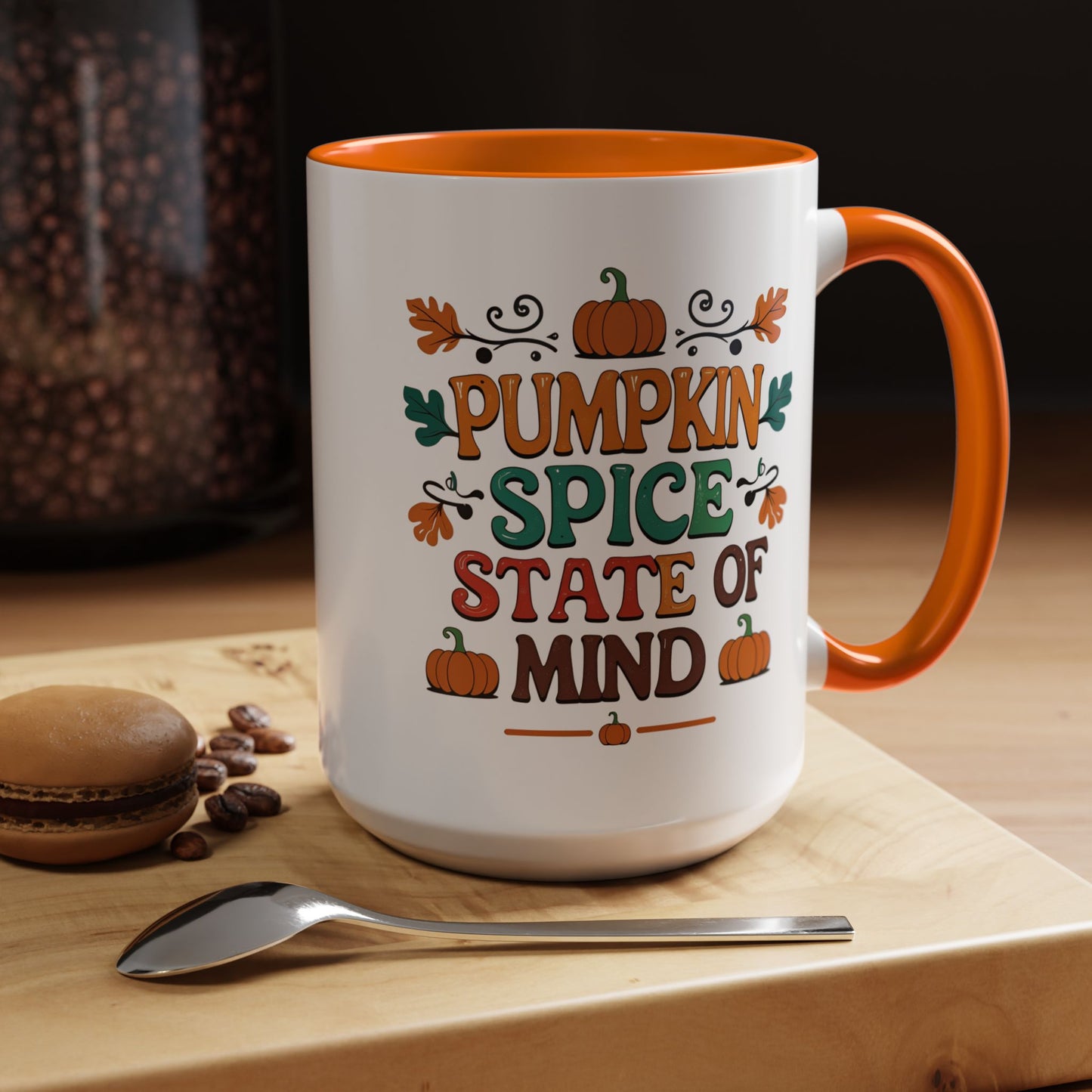 Pumpkin Spice State of Mind Coffee Mug | Cozy Fall Accent Cup for Coffee Lovers