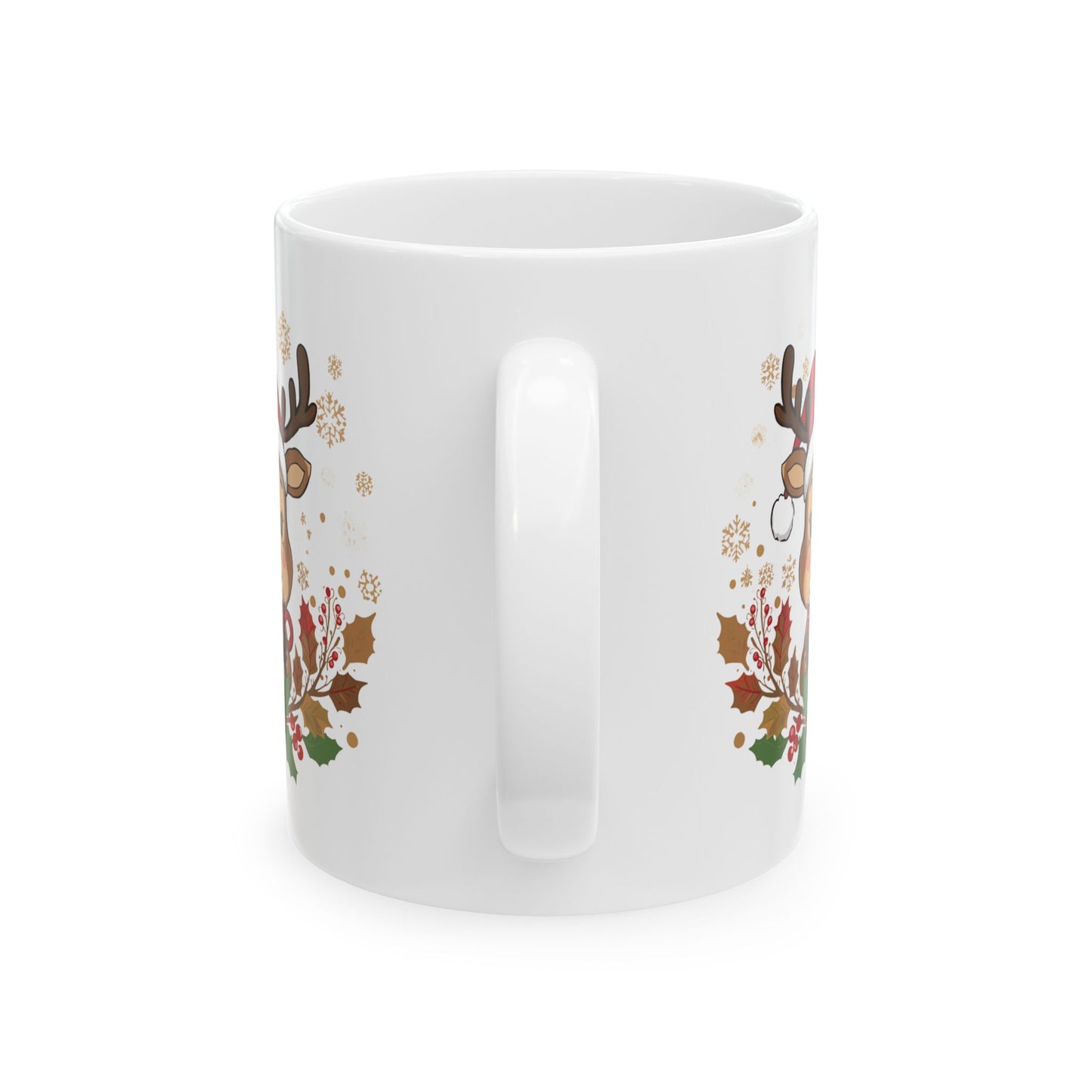Adorable Reindeer Christmas Mug – Cute Holiday Coffee Cup