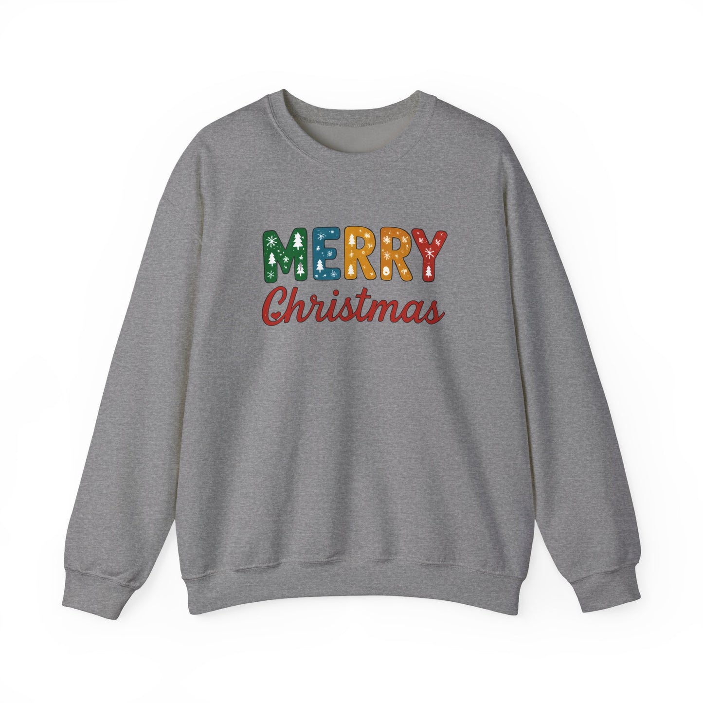 Merry Christmas Sweatshirt – Unisex Heavy Blend Crewneck | Double-Sided Print Festive Holiday Gift