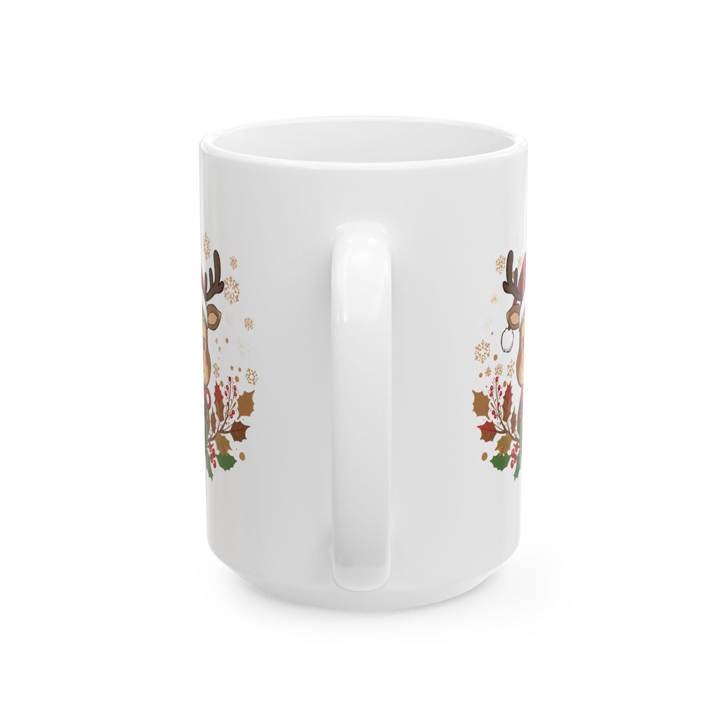 Adorable Reindeer Christmas Mug – Cute Holiday Coffee Cup
