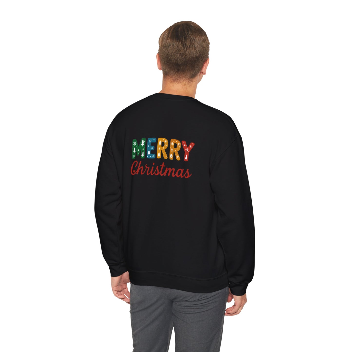 Merry Christmas Sweatshirt – Unisex Heavy Blend Crewneck | Double-Sided Print Festive Holiday Gift