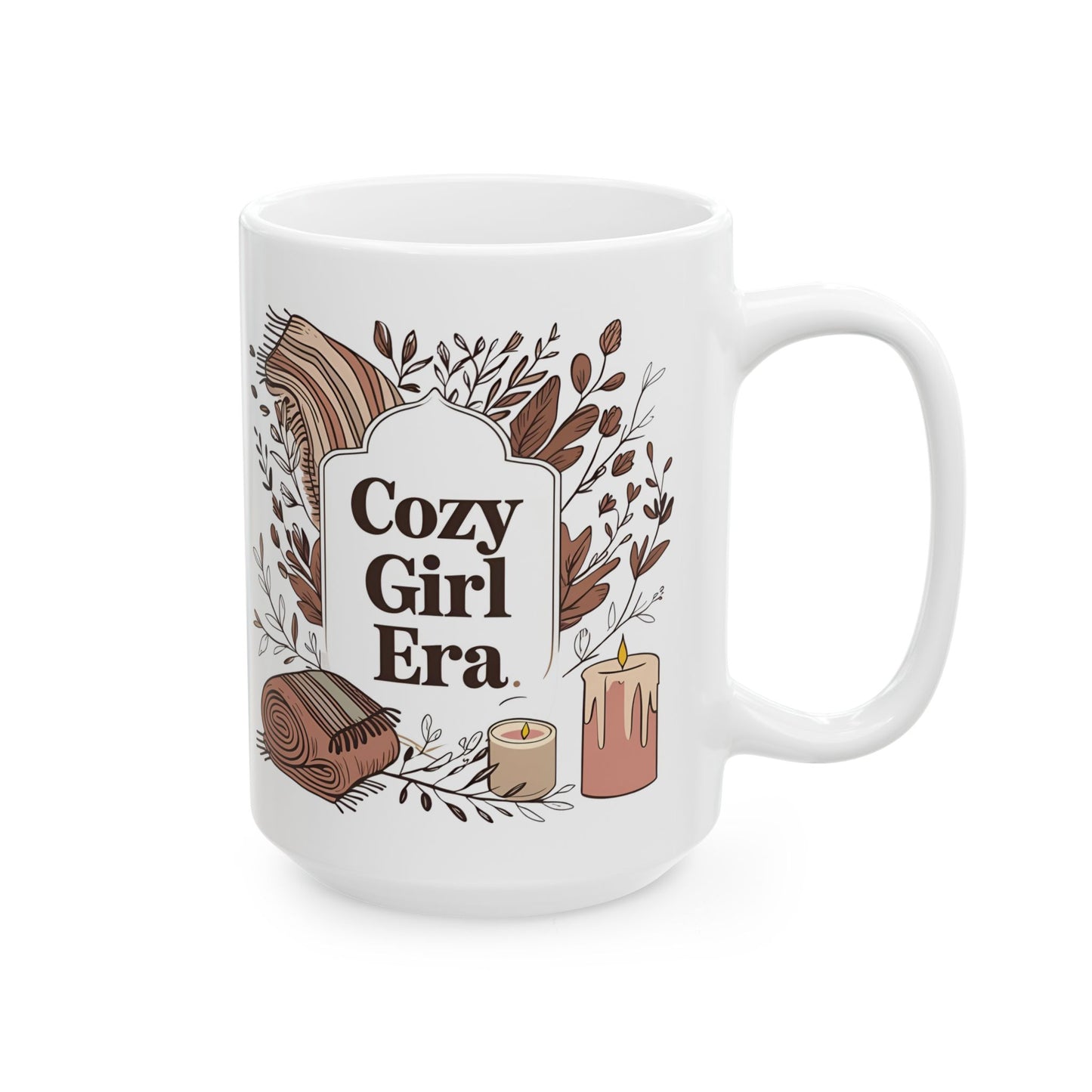 Cozy Girl Era Ceramic Mug, Hot Beverage Cup, Gift for Tea Lovers, Home Decor, Fall Aesthetic, Holiday Present, Gift for Her, Coffee lovers