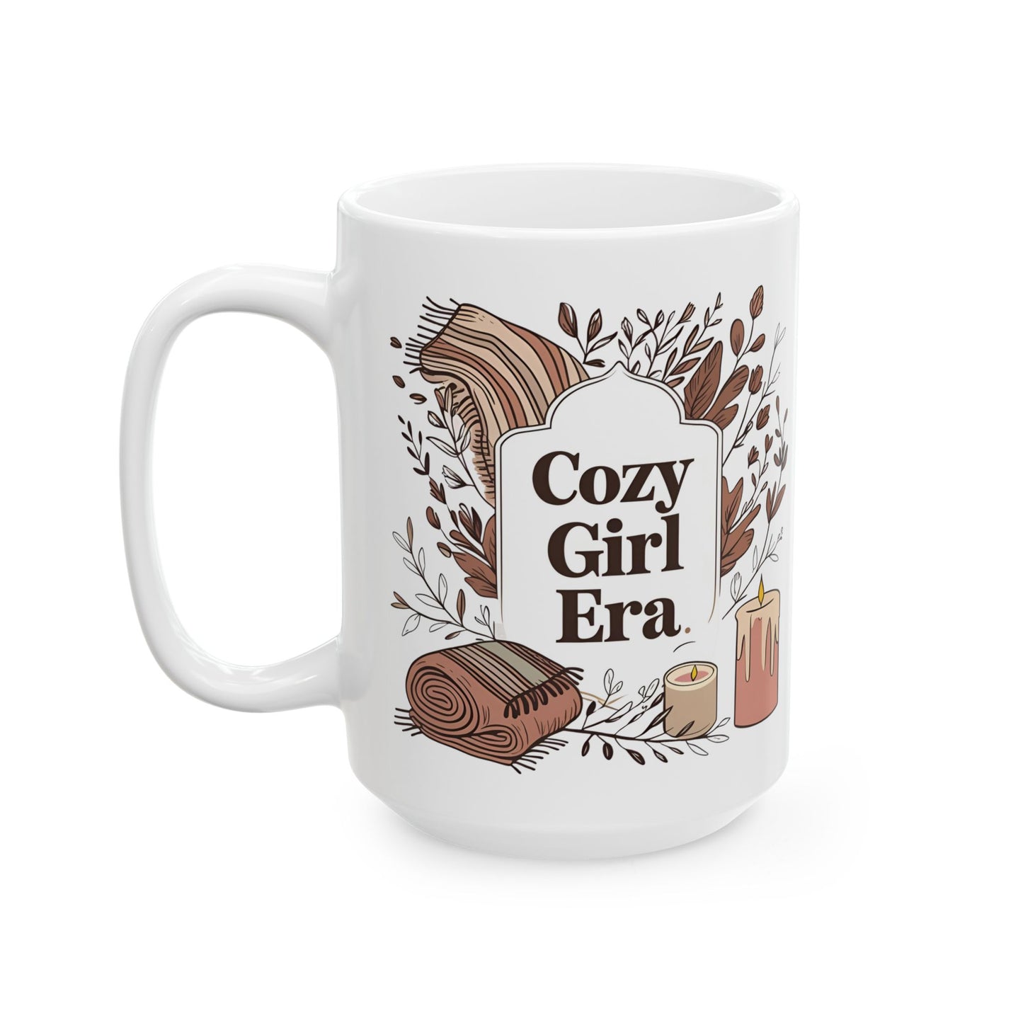 Cozy Girl Era Ceramic Mug, Hot Beverage Cup, Gift for Tea Lovers, Home Decor, Fall Aesthetic, Holiday Present, Gift for Her, Coffee lovers