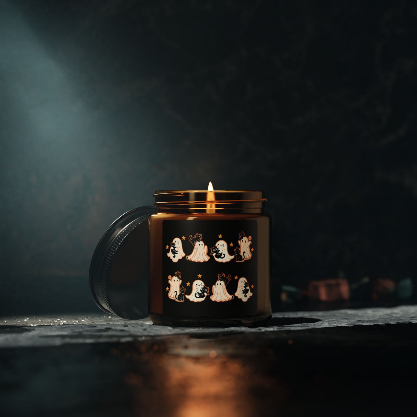 Halloween Themed Scented Soy Candle, Cozy Autumn Decor, Gift for Halloween Party, Seasonal Aromatherapy, Spooky Home Fragrance