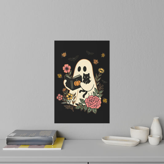 Whimsical Ghost Wall Decals, Halloween Decor, Playful Home Art, Cute Ghost Room Sticker, Kids Room Wall Decoration