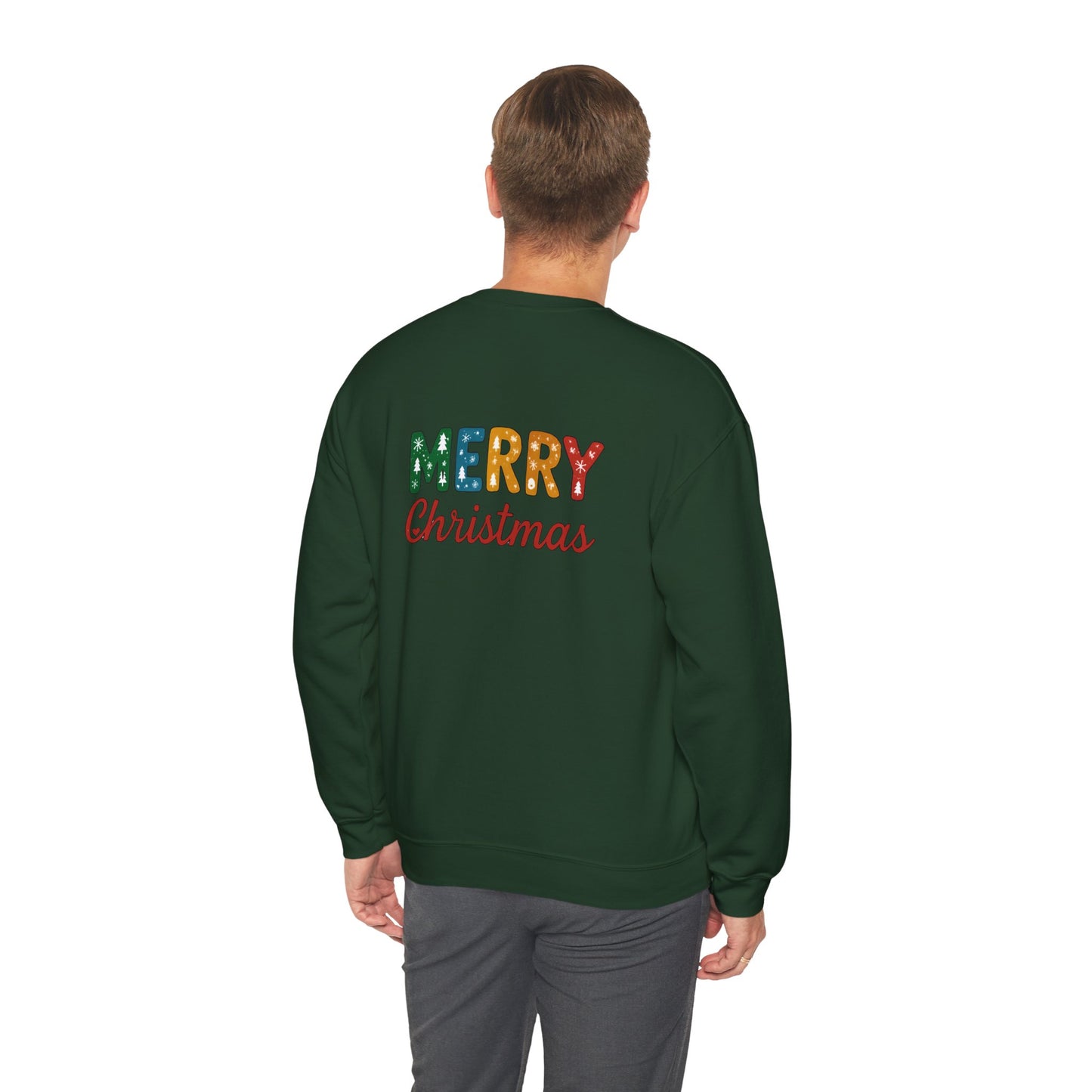 Merry Christmas Sweatshirt – Unisex Heavy Blend Crewneck | Double-Sided Print Festive Holiday Gift