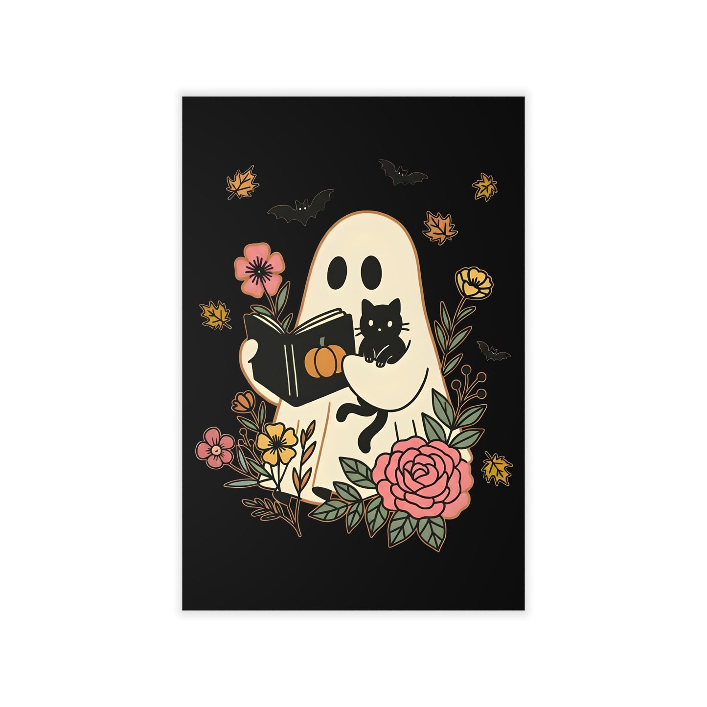 Whimsical Ghost Wall Decals, Halloween Decor, Playful Home Art, Cute Ghost Room Sticker, Kids Room Wall Decoration