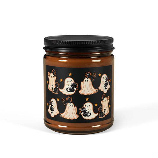 Halloween Themed Scented Soy Candle, Cozy Autumn Decor, Gift for Halloween Party, Seasonal Aromatherapy, Spooky Home Fragrance