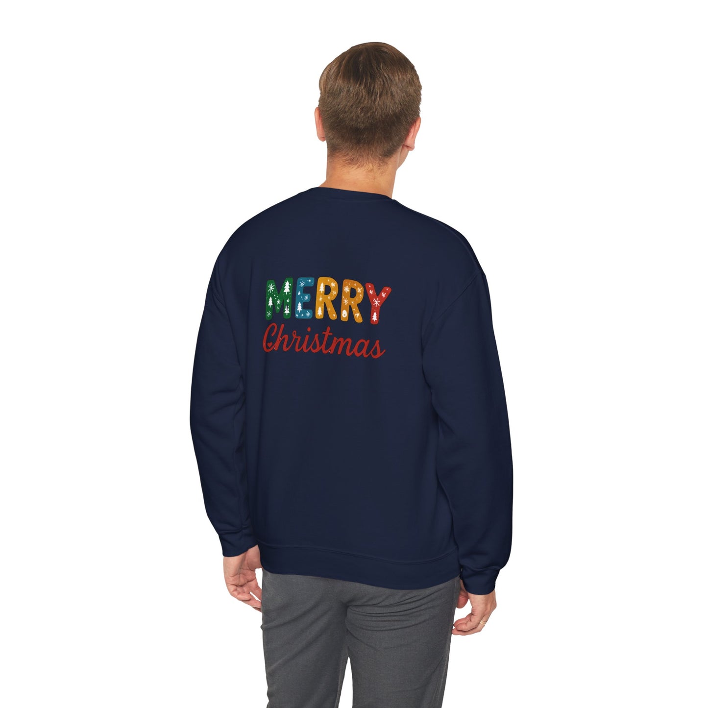 Merry Christmas Sweatshirt – Unisex Heavy Blend Crewneck | Double-Sided Print Festive Holiday Gift