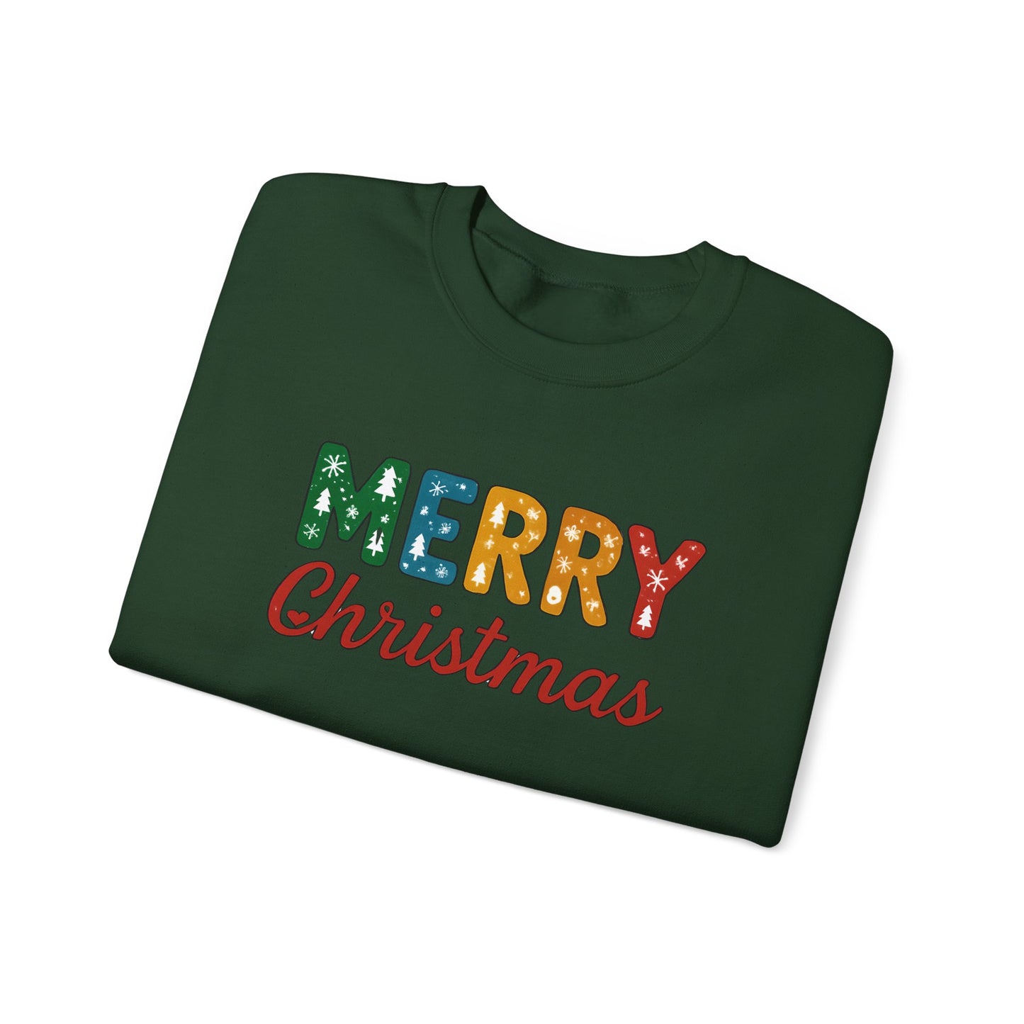 Merry Christmas Sweatshirt – Unisex Heavy Blend Crewneck | Double-Sided Print Festive Holiday Gift