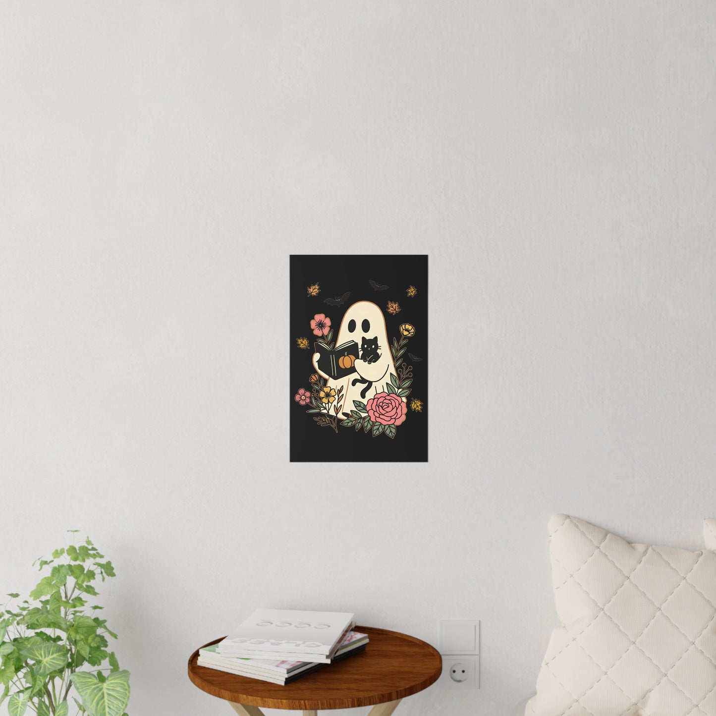 Whimsical Ghost Wall Decals, Halloween Decor, Playful Home Art, Cute Ghost Room Sticker, Kids Room Wall Decoration