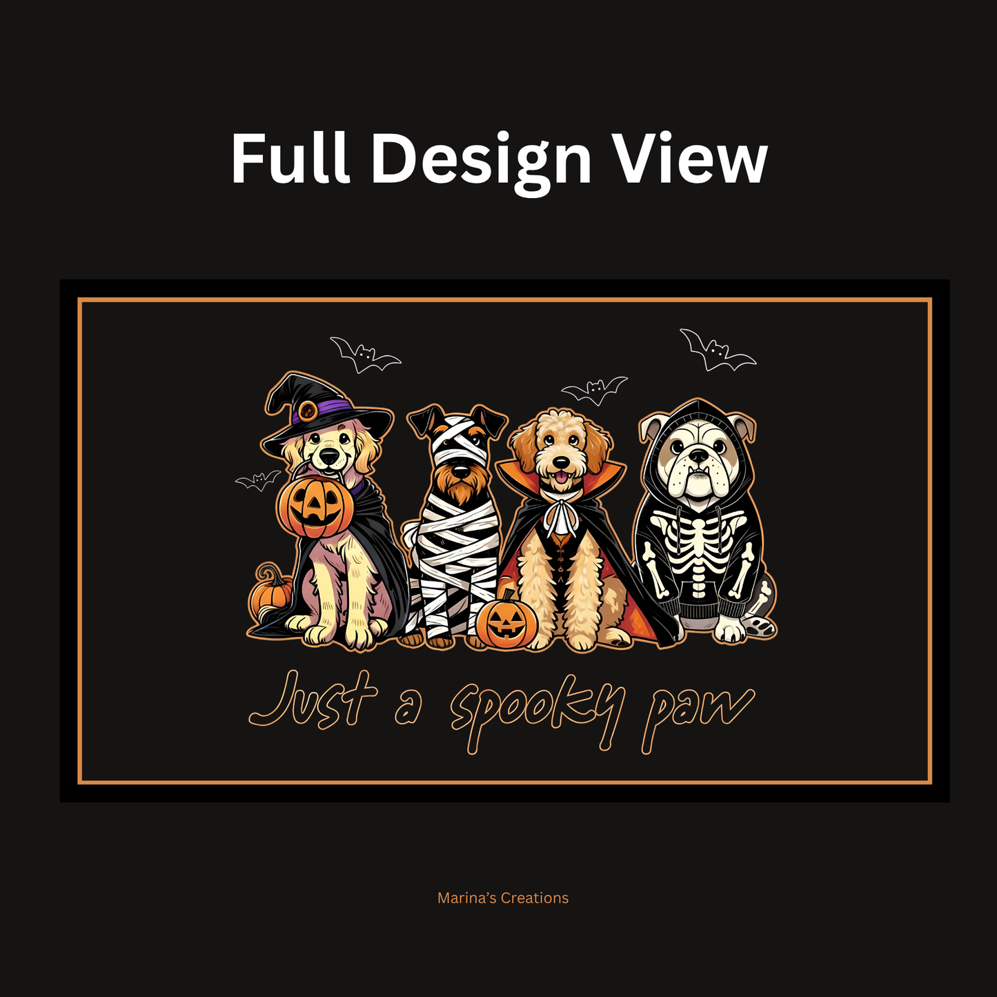 Just a Spooky Paw – Halloween Dog Tumbler 20oz | Cozy Fall Gift for Pet Lovers
