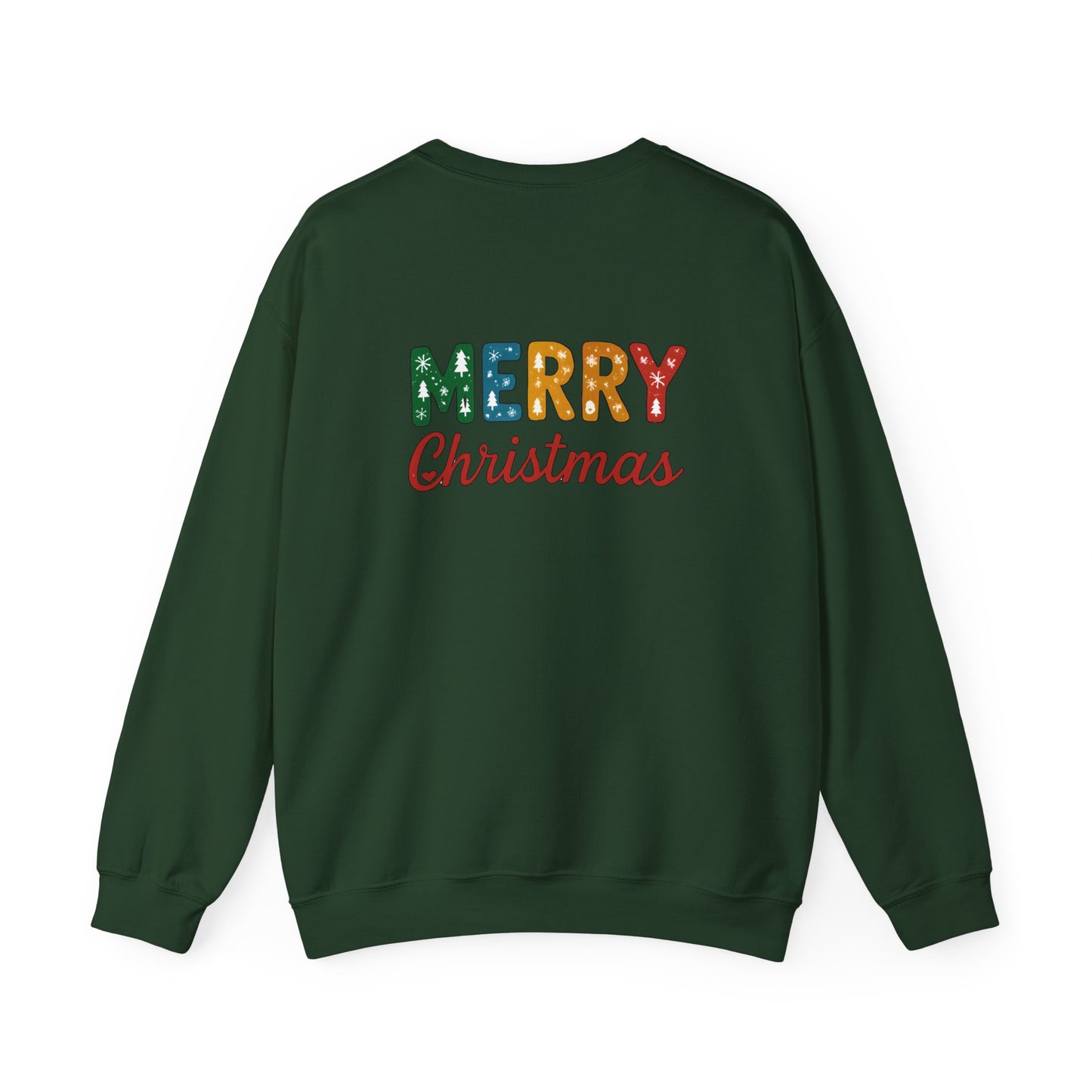 Merry Christmas Sweatshirt – Unisex Heavy Blend Crewneck | Double-Sided Print Festive Holiday Gift
