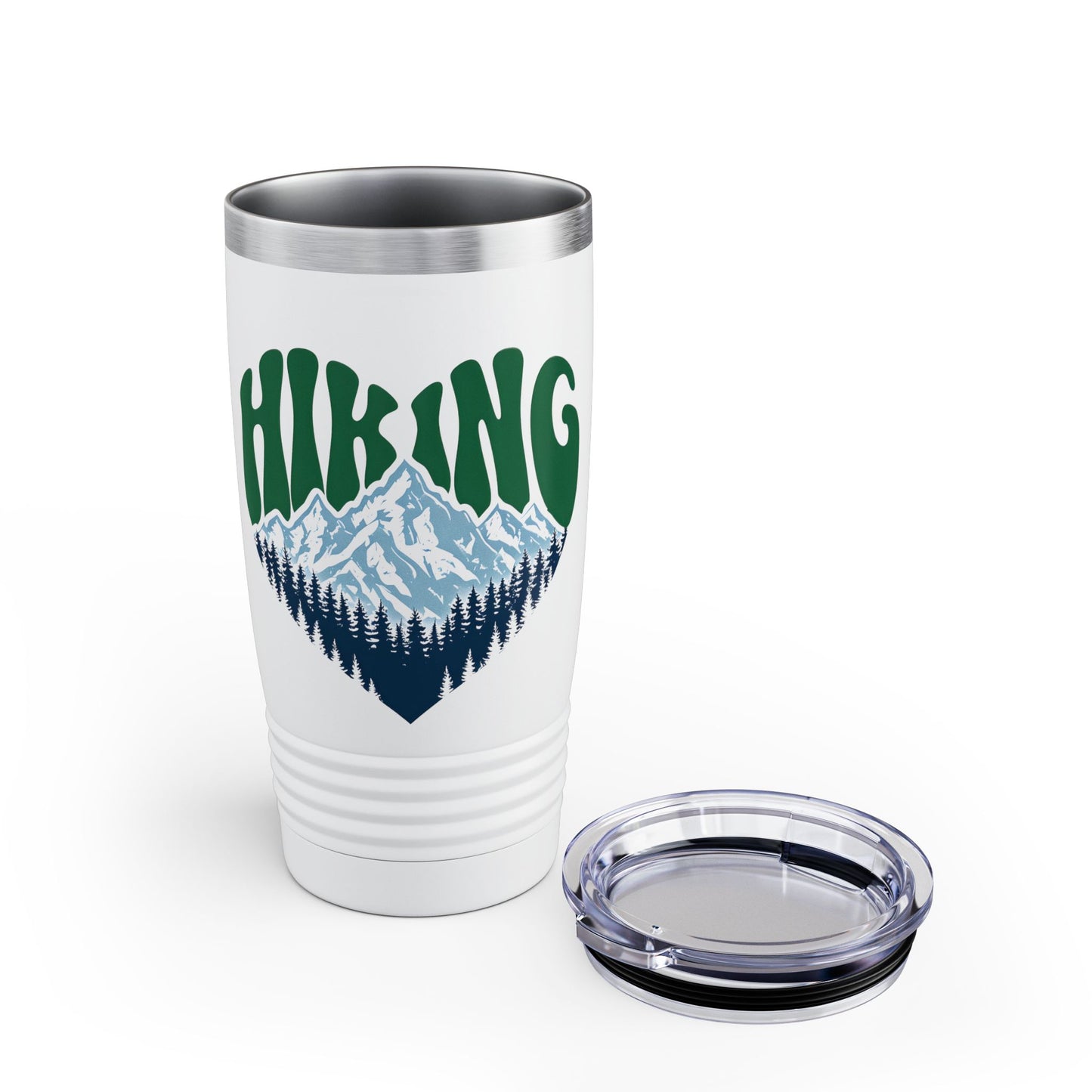 Hiking Tumbler, Adventure Mug, 20oz Outdoor Drinkware, Travel Cup for Campers, Gift for Nature Lovers, Mountains Design