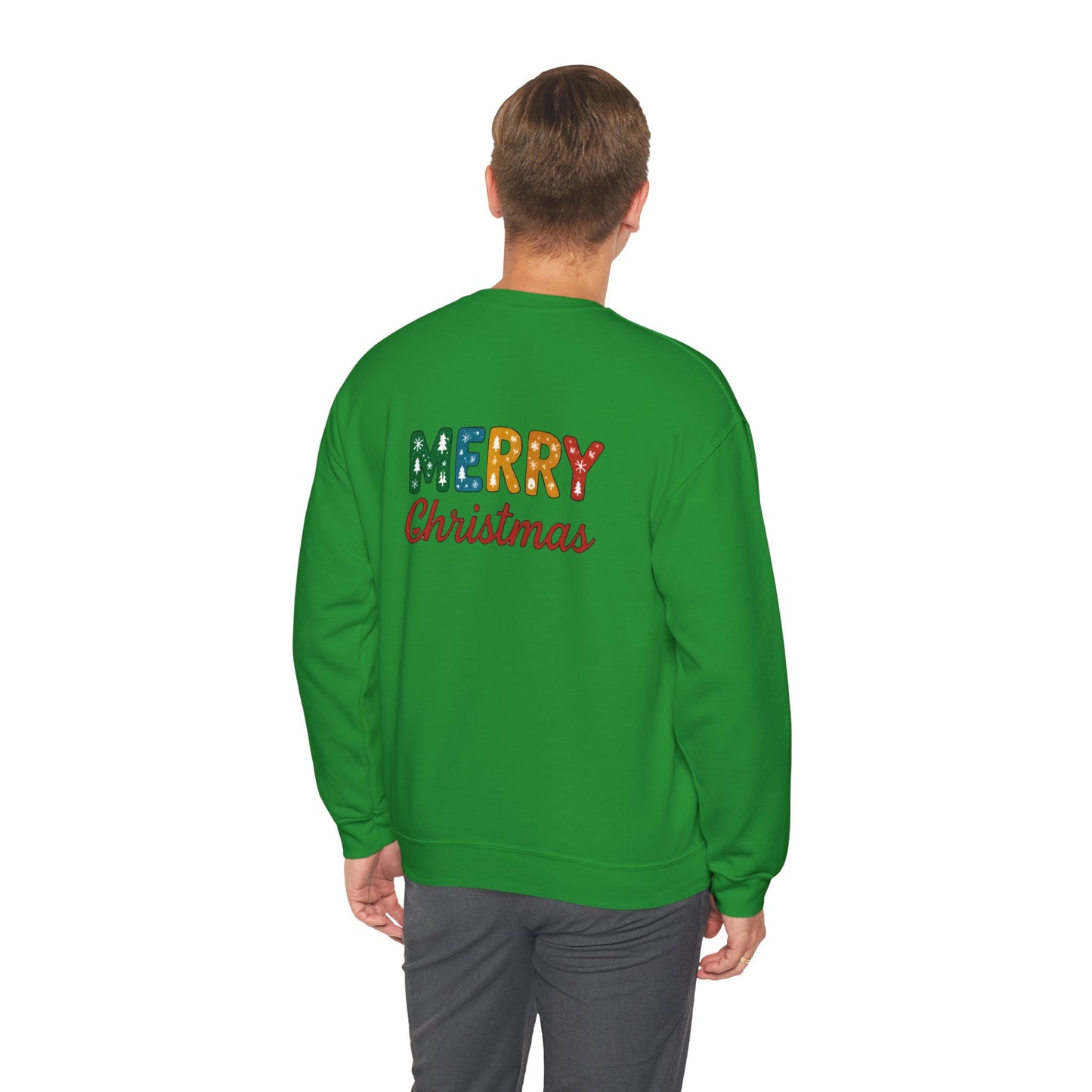 Merry Christmas Sweatshirt – Unisex Heavy Blend Crewneck | Double-Sided Print Festive Holiday Gift