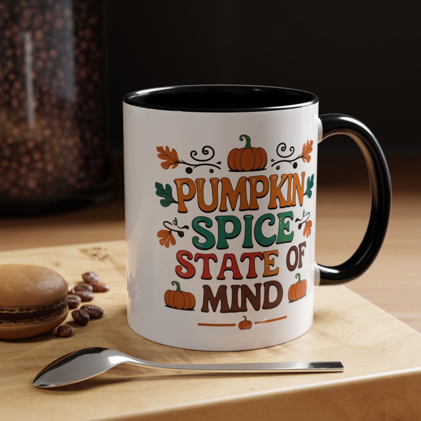 Pumpkin Spice State of Mind Coffee Mug | Cozy Fall Accent Cup for Coffee Lovers