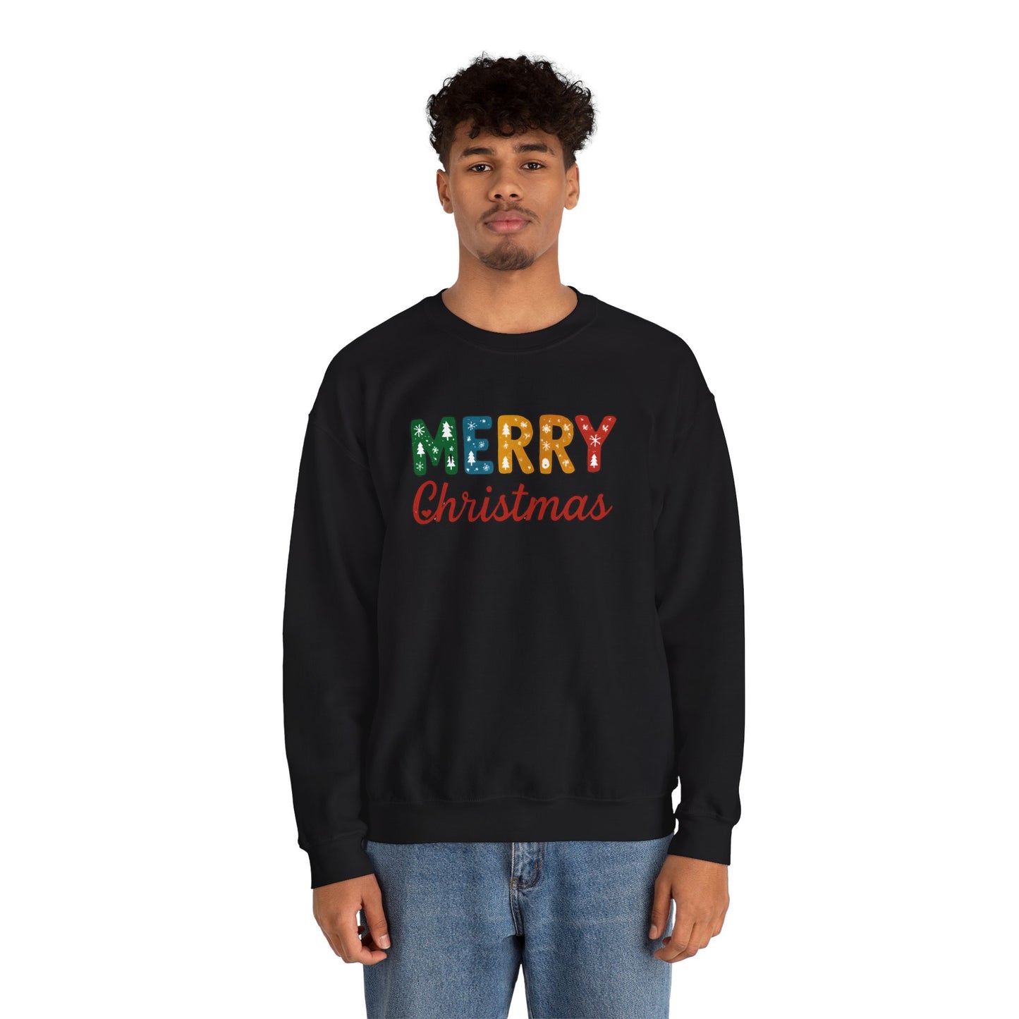 Merry Christmas Sweatshirt – Unisex Heavy Blend Crewneck | Double-Sided Print Festive Holiday Gift