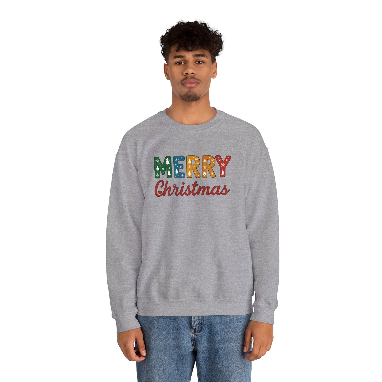 Merry Christmas Sweatshirt – Unisex Heavy Blend Crewneck | Double-Sided Print Festive Holiday Gift