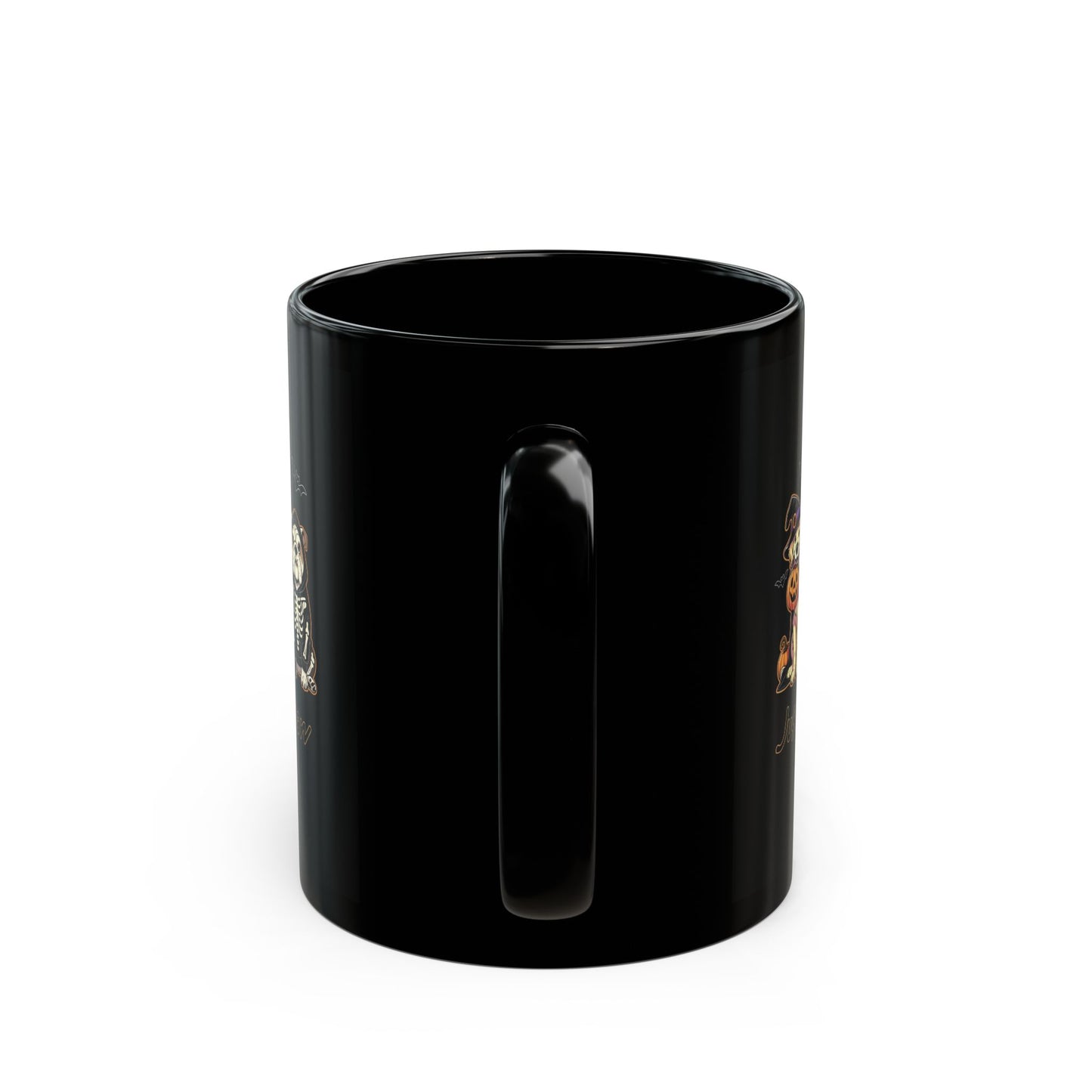 Spooky Pet-Themed Mug, Halloween Dog Lover Gift, Black Coffee Cup for Cat Owners, Fun Ceramic Mug, Just a Spooky Paw Design