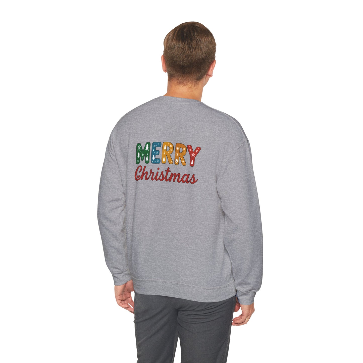 Merry Christmas Sweatshirt – Unisex Heavy Blend Crewneck | Double-Sided Print Festive Holiday Gift