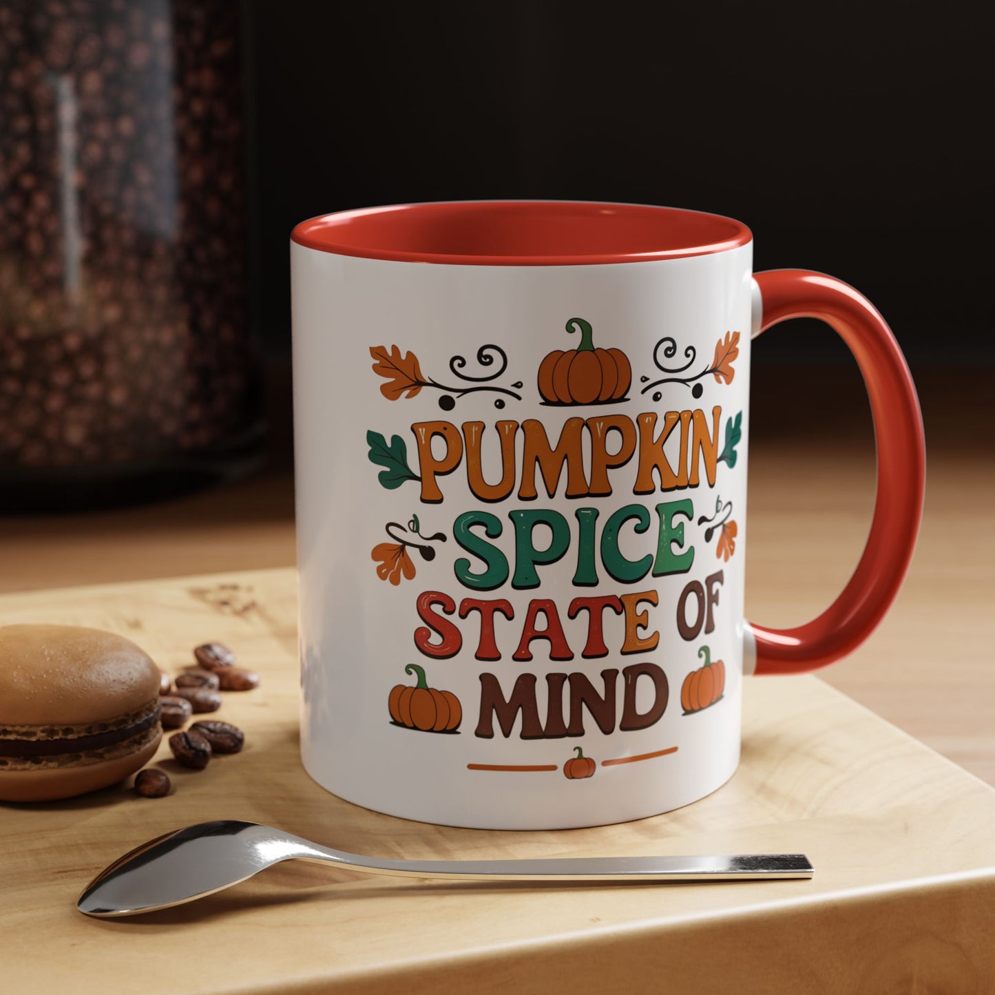 Pumpkin Spice State of Mind Coffee Mug | Cozy Fall Accent Cup for Coffee Lovers