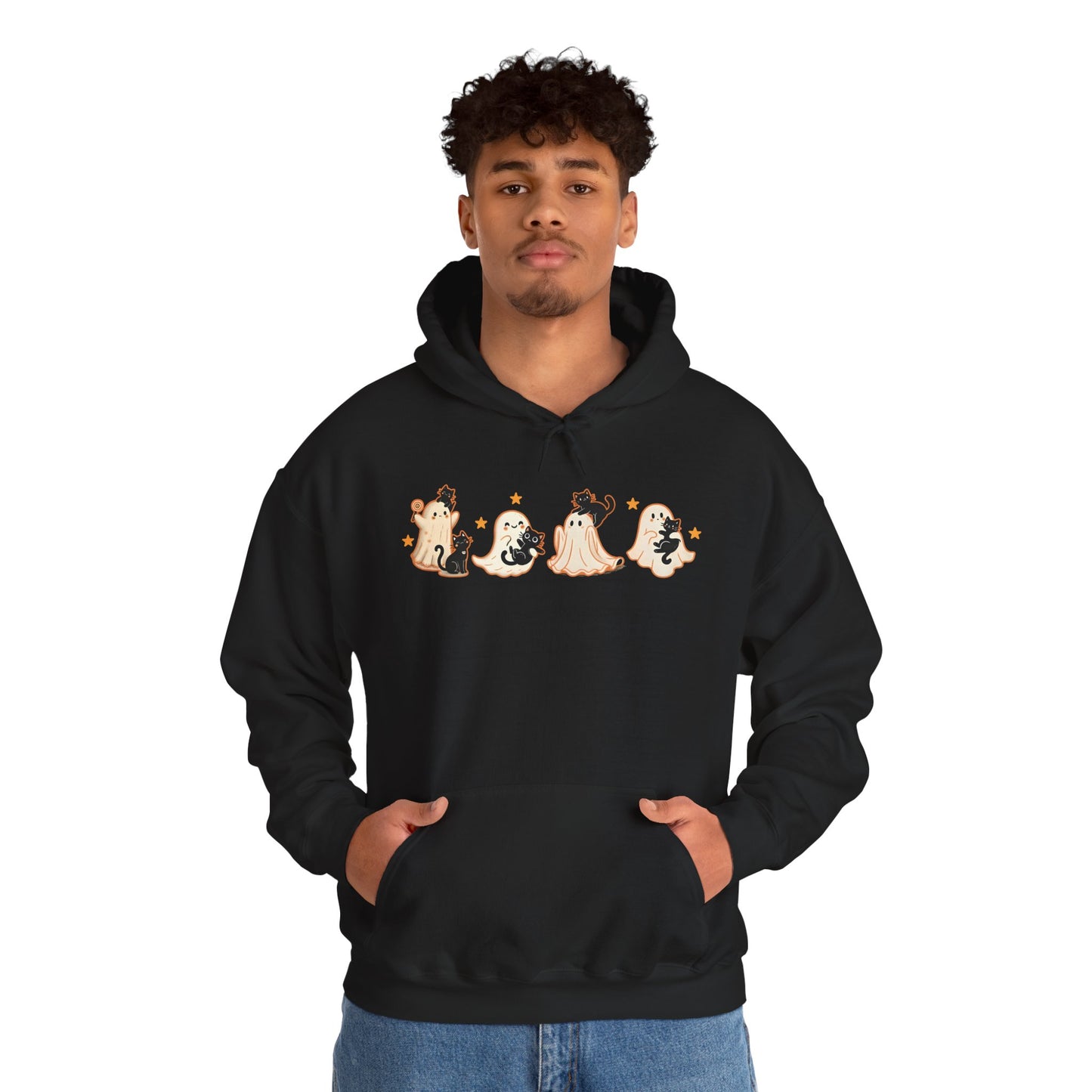Cute Ghosts Halloween Sweatshirt, Cozy Halloween Apparel, Unisex Hoodie, Fall Fashion, Spooky Season Gift, Halloween Costume Alternative