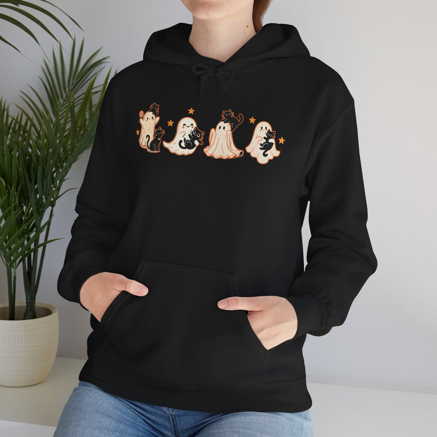 Cute Ghosts Halloween Sweatshirt, Cozy Halloween Apparel, Unisex Hoodie, Fall Fashion, Spooky Season Gift, Halloween Costume Alternative