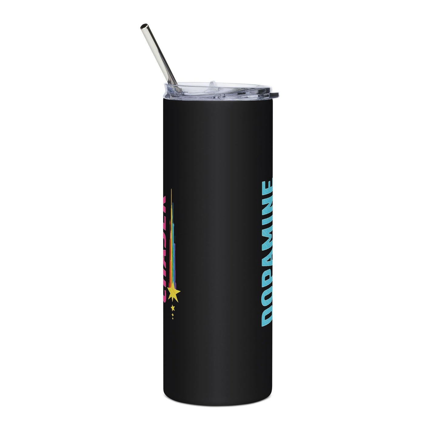 Dopamine Chaser – 20oz Stainless Steel Tumbler with Straw