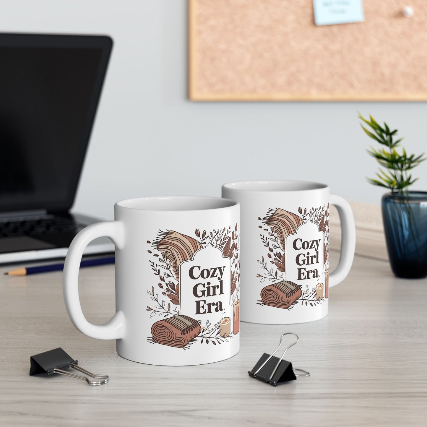 Cozy Girl Era Ceramic Mug, Hot Beverage Cup, Gift for Tea Lovers, Home Decor, Fall Aesthetic, Holiday Present, Gift for Her, Coffee lovers