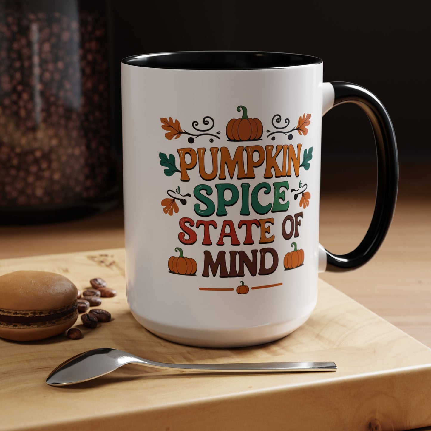 Pumpkin Spice State of Mind Coffee Mug | Cozy Fall Accent Cup for Coffee Lovers
