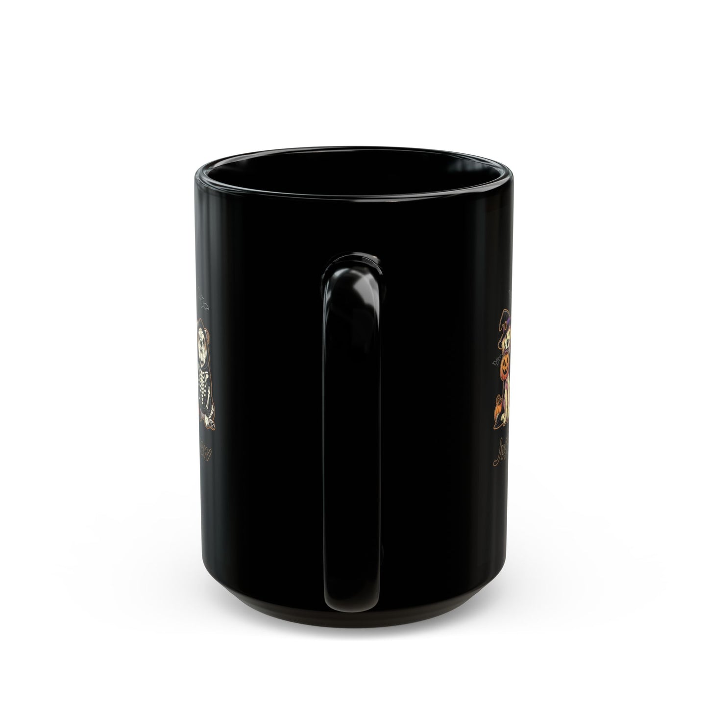 Spooky Pet-Themed Mug, Halloween Dog Lover Gift, Black Coffee Cup for Cat Owners, Fun Ceramic Mug, Just a Spooky Paw Design