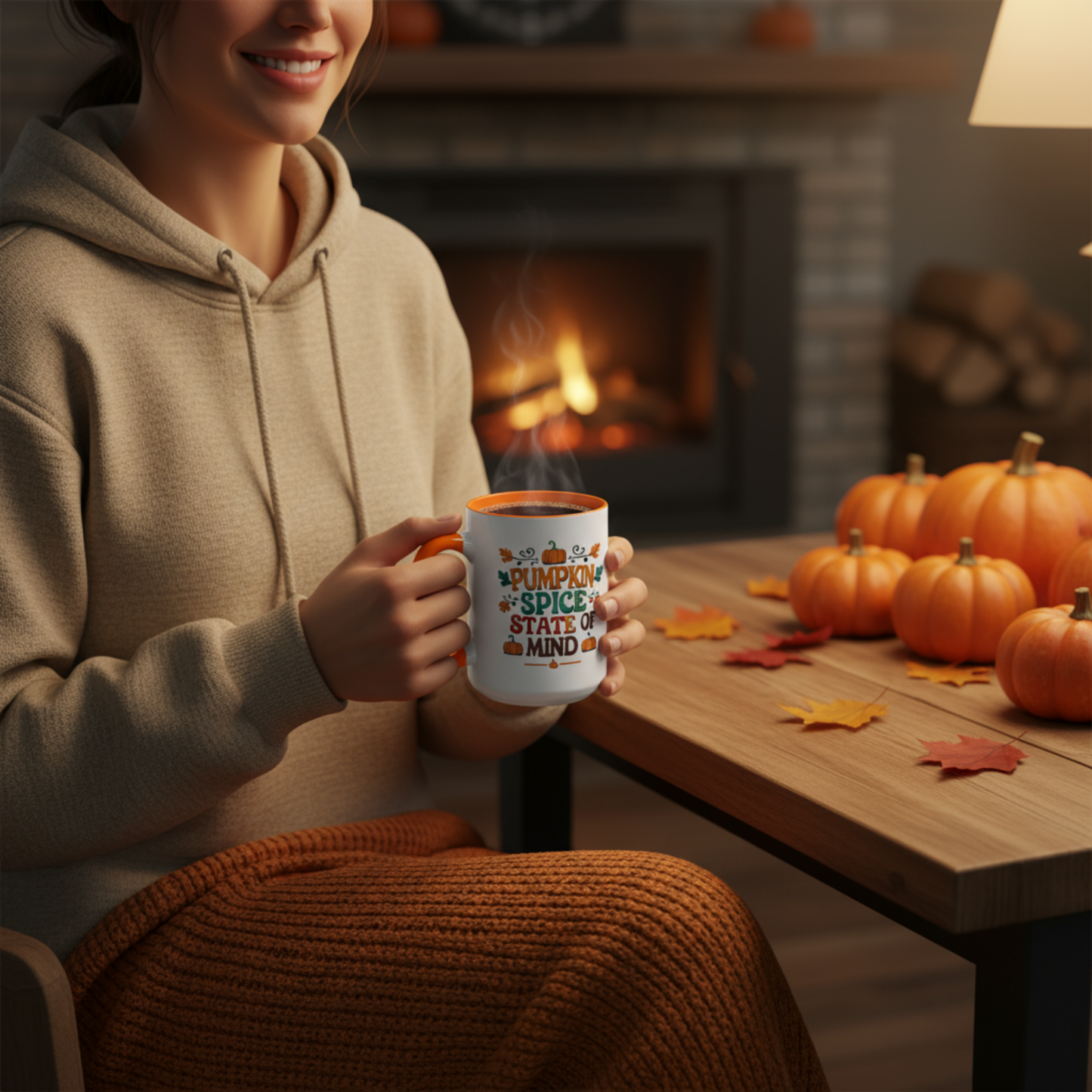 Pumpkin Spice State of Mind Coffee Mug | Cozy Fall Accent Cup for Coffee Lovers