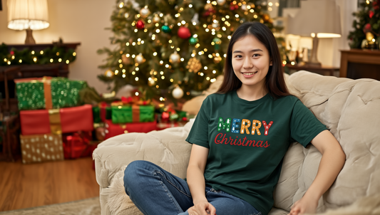 Merry Christmas Adult Tee – Unisex Holiday Shirt - Cozy Christmas Gift under $40