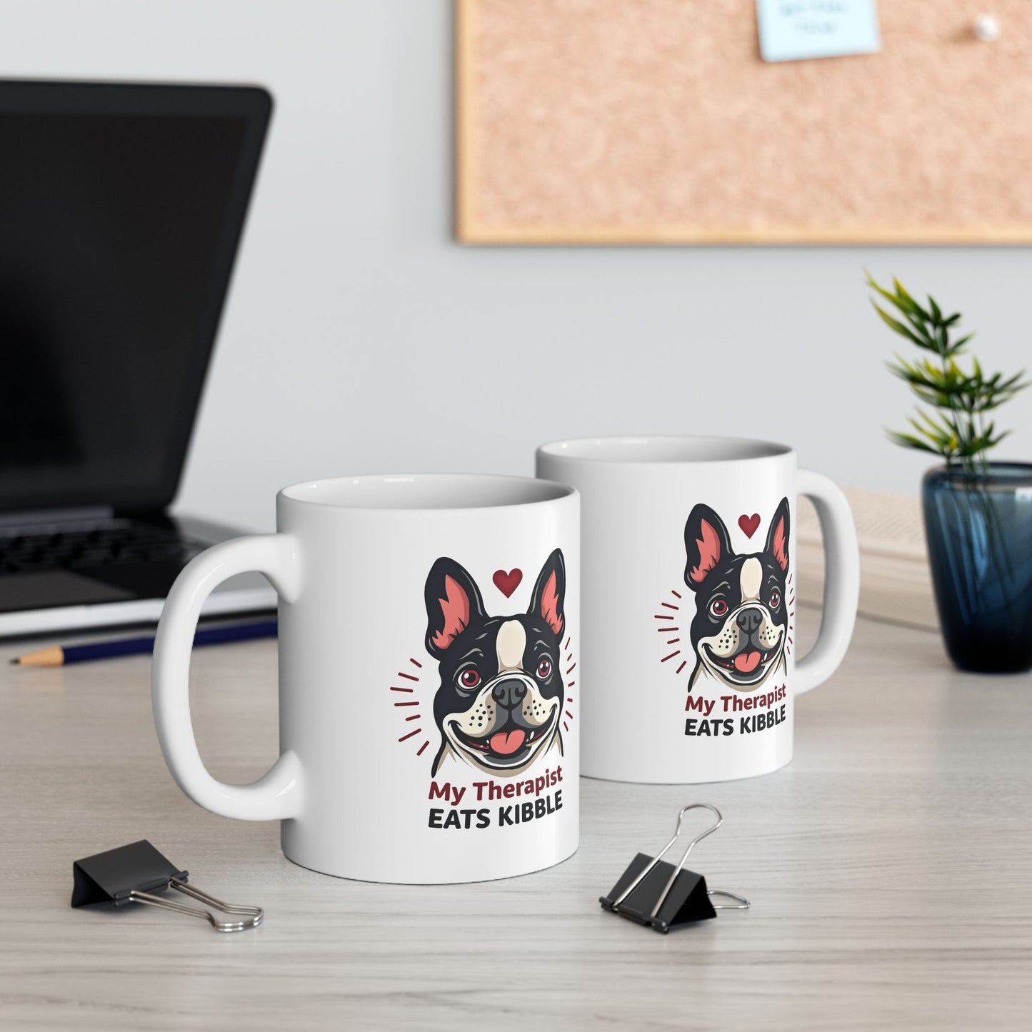 My Therapist Eats Kibble Mug – Cute & Funny French Bulldog Dog Lover Gift