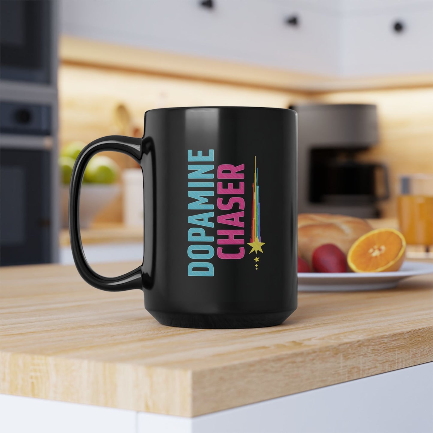 Dopamine Chaser Mug – Colorful Motivational Coffee Cup for Creators & Joy Seekers