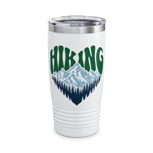 Hiking Tumbler, Adventure Mug, 20oz Outdoor Drinkware, Travel Cup for Campers, Gift for Nature Lovers, Mountains Design