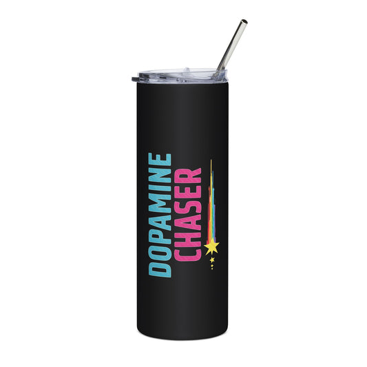 Dopamine Chaser – 20oz Stainless Steel Tumbler with Straw