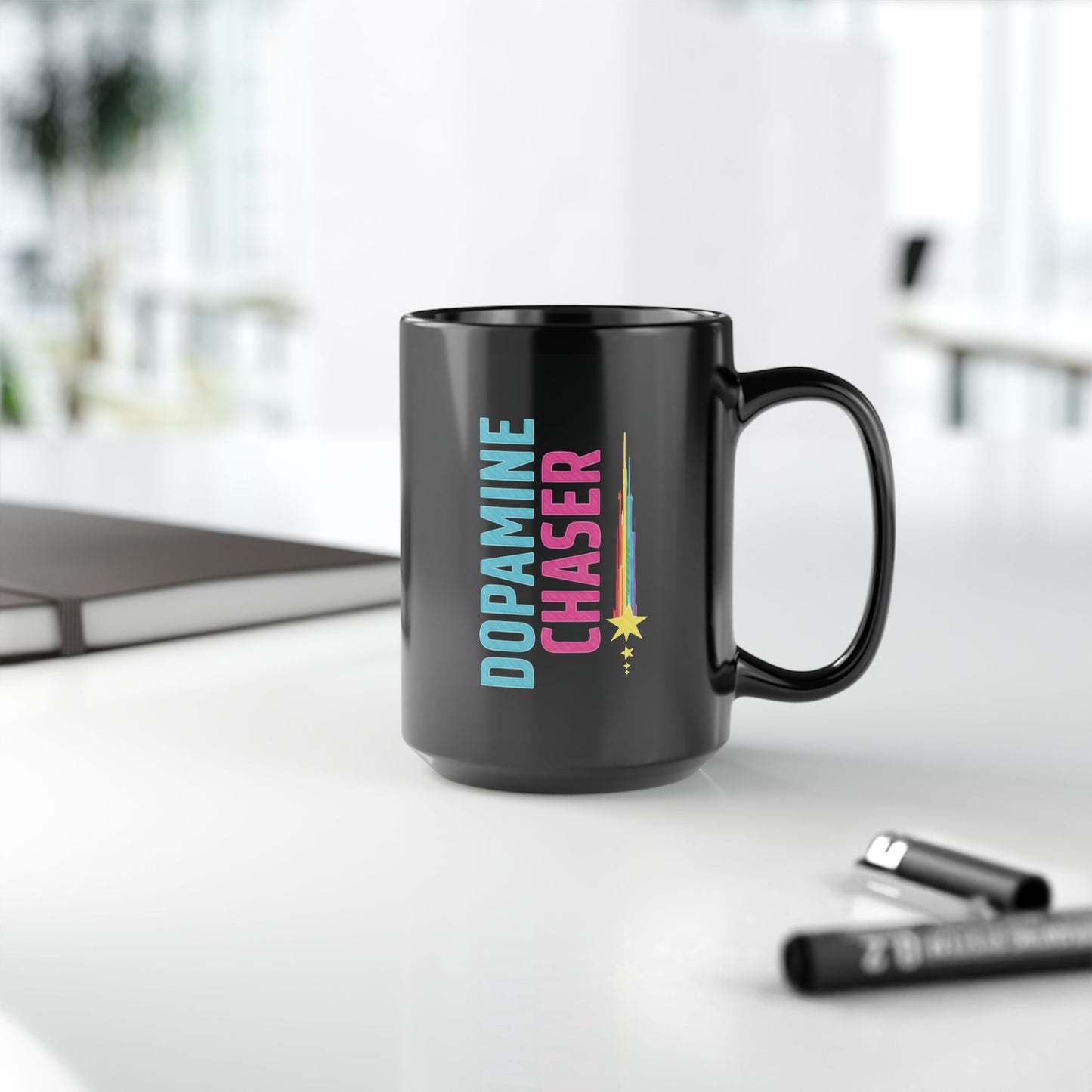 Dopamine Chaser Mug – Colorful Motivational Coffee Cup for Creators & Joy Seekers