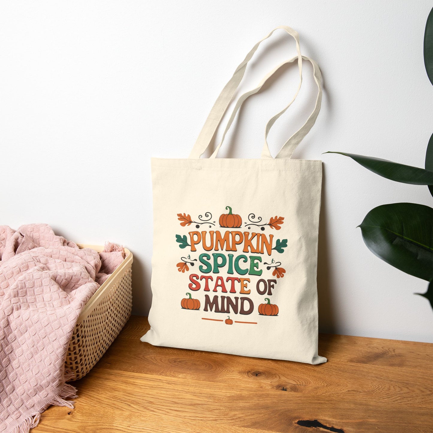Pumpkin Spice Tote Bag, Eco-Friendly Bag, Fall Harvest Design, Halloween Tote, Gift for Fall Lovers, Cute Tote for [...]