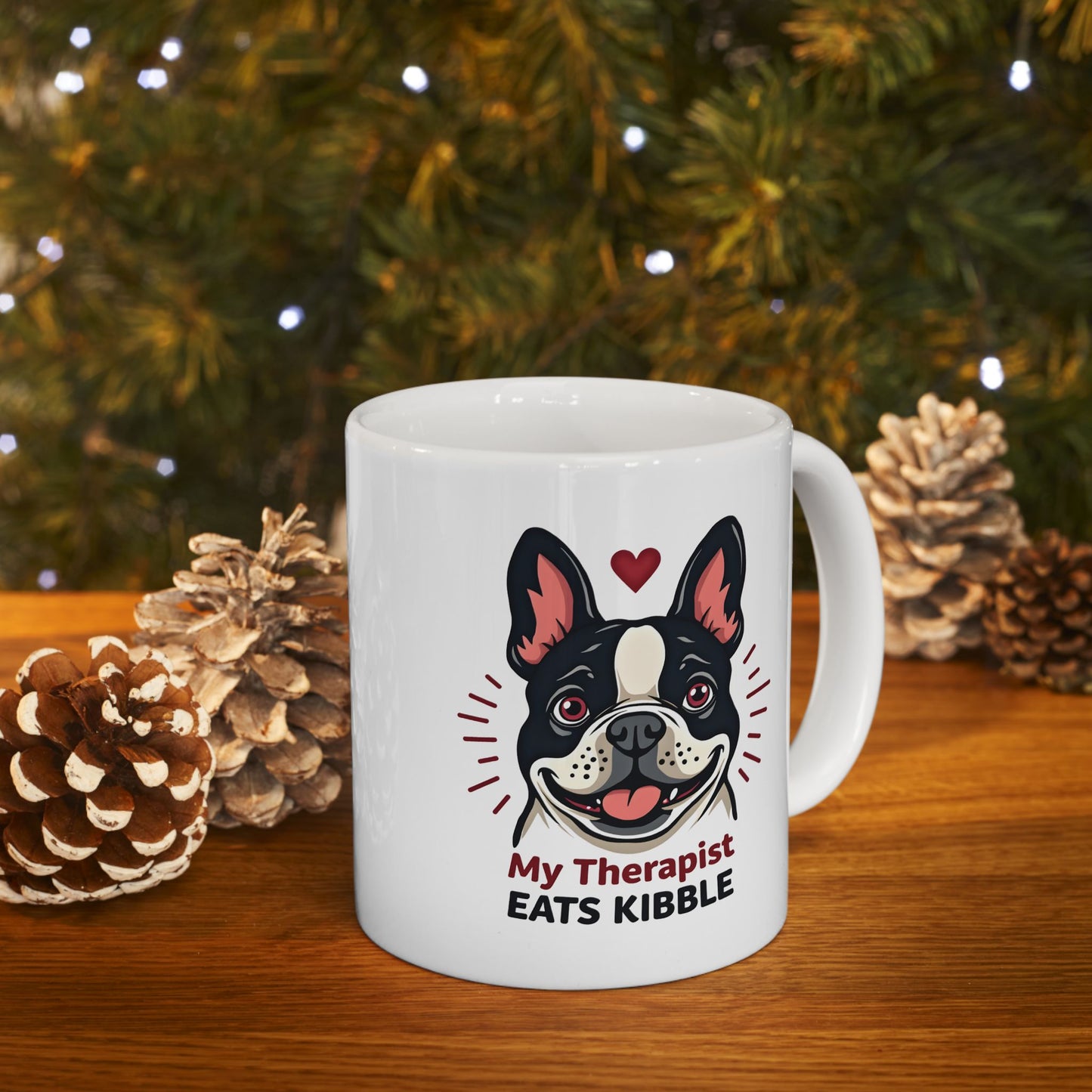 My Therapist Eats Kibble Mug – Cute & Funny French Bulldog Dog Lover Gift