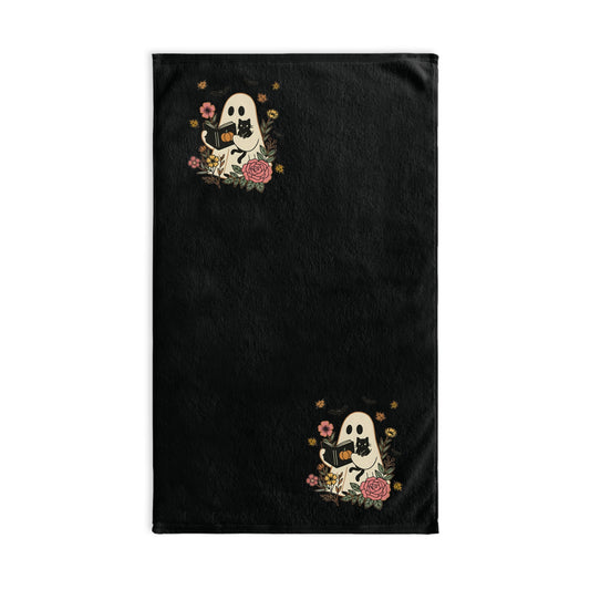 Halloween Ghost Hand Towel | Cute Kitchen Decor | Spooky Home Accents | Gift for Halloween Lovers | Seasonal Bathroom Towels