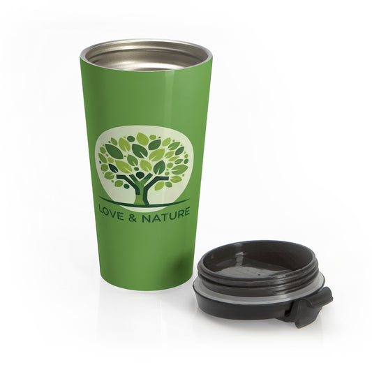 Eco-Friendly Stainless Steel Travel Mug - Love Nature Design, Personalized Coffee Cup, Outdoor Adventure Tumbler, Gift for Nature [...]