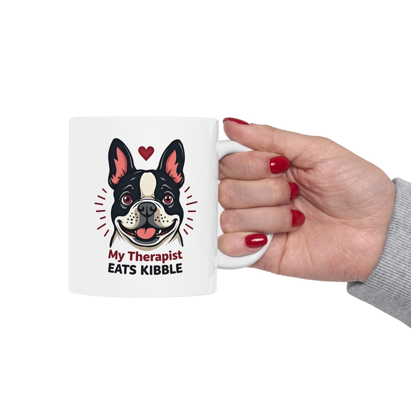 My Therapist Eats Kibble Mug – Cute & Funny French Bulldog Dog Lover Gift