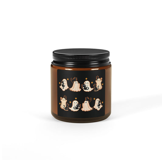 Halloween Themed Scented Soy Candle, Cozy Autumn Decor, Gift for Halloween Party, Seasonal Aromatherapy, Spooky Home Fragrance