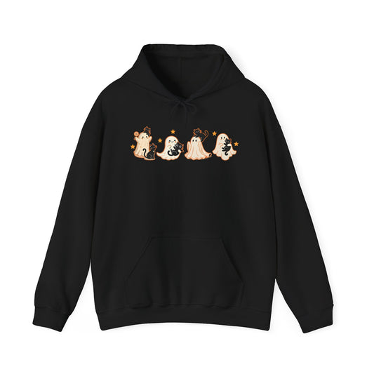 Cute Ghosts Halloween Sweatshirt, Cozy Halloween Apparel, Unisex Hoodie, Fall Fashion, Spooky Season Gift, Halloween Costume Alternative